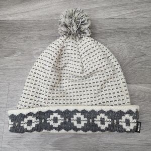 REI Co-Op  Cream Gray Knit Beanie One Size Aztec‎ Southwest  Unisex  Winter OS
